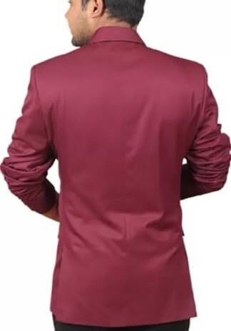 Men’s Formal Maroon, Single Breasted Blazer, Business Casual Style