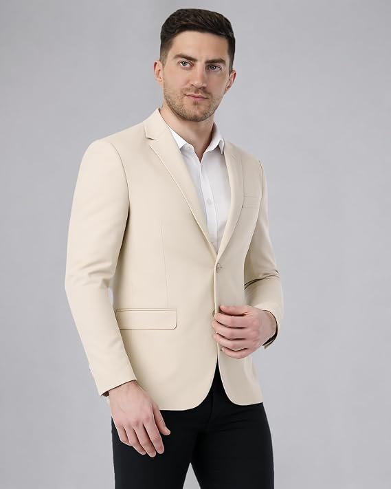 SaintX Men's Formal Blazer | Fully Lined | Slim Fit | Professional Jacket | Premium Business Formal Suit | Office | Wedding | All Purpose - Image 4